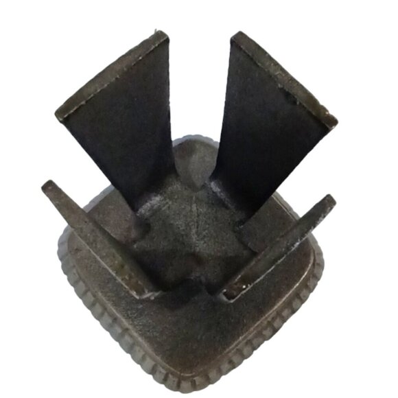 Vintage Modernist Brutalist Cast Iron 4-Legged Large Decorative Candle Holder - Picture 5 of 6